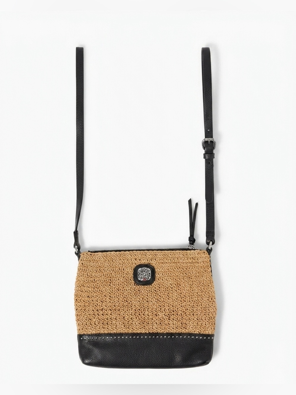 Brighton Straw & Leather Crossbody